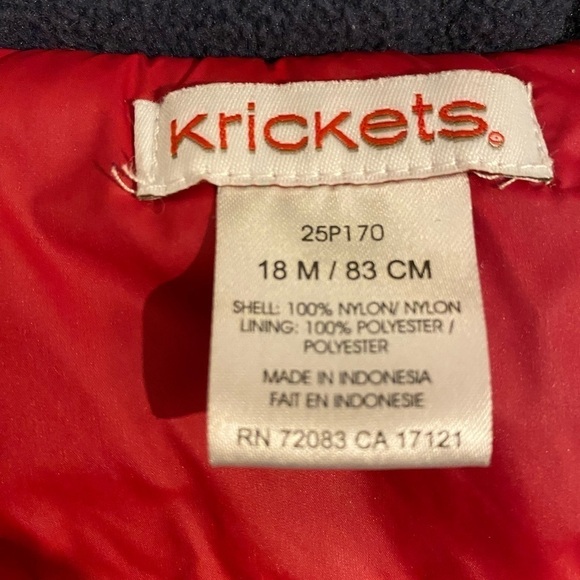Krickets | baby vest. Size  18 months - Picture 6 of 7